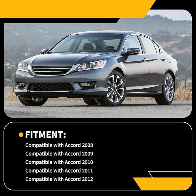 Side Rearview Mirror Cover Caps Compatible with Accord 2008 2009 2010 2011 2012 2012 Black Exterior Side Mirror Cover Rearview Mirror Caps Mirror Housing Left Driver Right Passenger