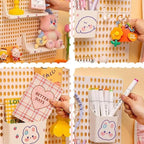 PegBoard Wall Organizer, Plastic Wall Pegboard Kit, 2 White Pegboard and 10 Pegboard Accessories, Wall Mount Pegboard with Ho