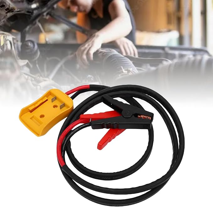 KIMISS Car Battery Jump Cable 8AWG Silicone Wire Heat Proof Automotive Jump Start Cable for SUVs Light Trucks (5.9FT)