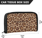 Car Tissue Holder Car Visor Organizer Tissue Box Holder for Car Sun Visor Organizer with Car Vehicle Accessories Essentials Interior for Women Men Light Leopard Print