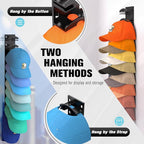 Hat Organizer for Baseball Caps 4Pack, Hat Rack for Wall with Strong Adhesive Hold up to 40 Hats, Hat Hanger Holder Display f