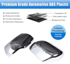 2PCS Side Door Mirror Cover for Toyota Tundra 2022-2025/ Sequoia 2023-2025, Car Exterior Rear View Mirror Housing Protector Cover Cap Self-adhesive Accessories ABS (with turn signal lights)