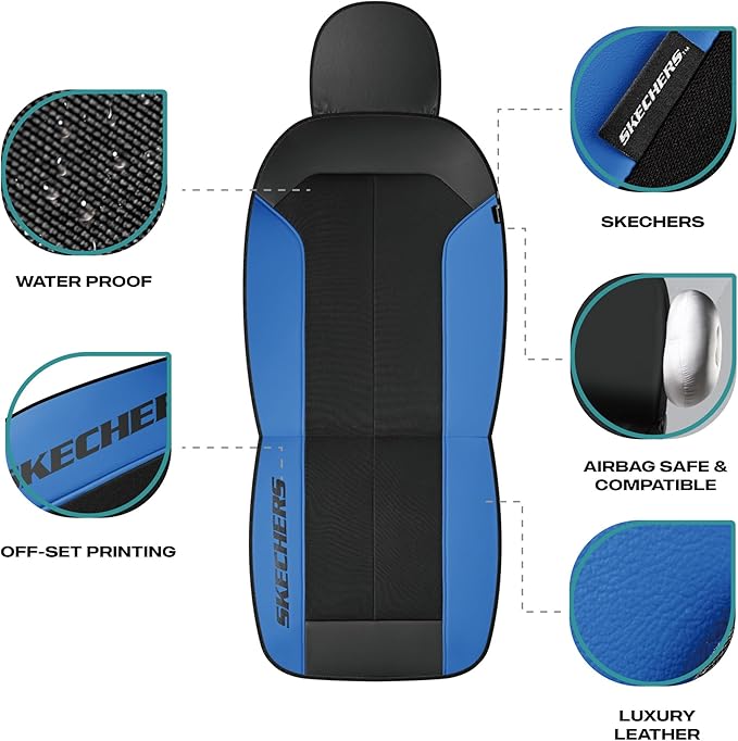 Skechers Car Seat Covers,GOGA Mat Oxford Cloth Seat Covers,Waterproof Car Seat Covers Front Seats,Automotive Universal Fit Se