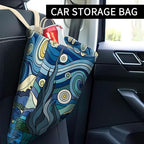 Car Trash Can, Cute Car Trash Bag, Hanging Car Organizer and Storage Bag, Trash Bin for Car Accessories, Vehicle, Travelling, Camping Starry Night Village