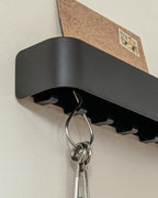 Kazai. Key Holder for Wall 'Tone' | Minimalist Key Hooks Design from Berlin | Modern Key Hanger with Metal Shelf | Key Hook W