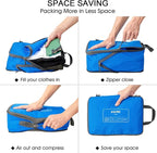 G4Free 6 Set Compression Packing Cubes, 3 sizes Travel Packing Organizers for Suitcases, Expandable Luggage Suitcase Storage 