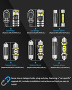 AENVTOL 15 Pieces Interior LED Light Kit + Back Up Bulb Reverse Lights Replacement for Ford Escape 2013-2020 White LED Backup