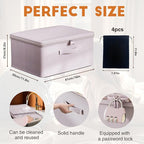 Locking Adult Game Toy Storage Organizer Lock Box Toy Storage Bins Women and Men Game Toys Storage Bags with 4 Drawstring Bag