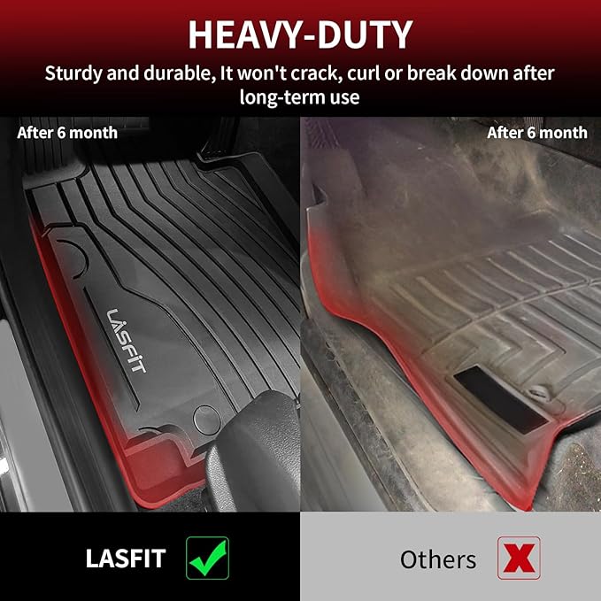 LASFIT Floor Mats & Cargo Mat for Mercedes Benz GLC SUV 2026 2025 2024 2023 GLC300 / GLC43 AMG (Not for Coupe & PHEV), All Weather TPE Car Mats for GLC 2023-2026 Floor Liners & Trunk Mat, Black