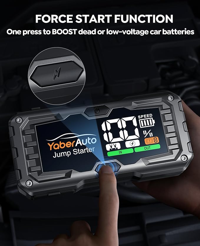 YaberAuto Car Battery Jump Starter 5500A Portable Car Jump Starter Battery Pack (10.0L Gas/9.0L Diesel), 12V Car Battery