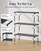Kitsure Shoe Rack - Non-Woven Shoe Rack Shelf, Shoe Organizer for Closet, Entryway, Garage & Corridor, Stackable Shoe Shelves