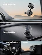 2026 Upgraded 360° Vacuum Magnetic Car Phone Holder for Magsafe [120+LBS Strongest Suction & 3000gf Strongest Magnetic], Adjustable Car Phone Mount for Your Car/Gym/Mirror for iPhone & Android, Pro