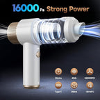 Car Vacuum Cleaner, 16000PA Mini Car Vacuum Cordless Powerful, 7 in 1 Portable Handheld Vacuum Cordless with LED Light, Dual 