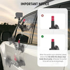 NEEWER Triple Suction Cup Car Mount Kit, Carbon Fiber Camera Mount with Action Camera Adapter, NATO Rail & 24"/60cm Extension Pole Compatible with GoPro Insta360, 2.2lb/1kg Max Load, CA136