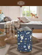 HUNRUNG Laundry Hamper,Large Canvas Fabric Lightweight Storage Basket Toy Organizer Dirty Clothes Collapsible Waterproof for 