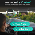 BOTSLAB 4K Dash Cam Front, STARVIS 2 Sensor, Voice Control, 64GB Card Included, 5GHz WiFi, Built in GPS, WDR Night Vision, 17