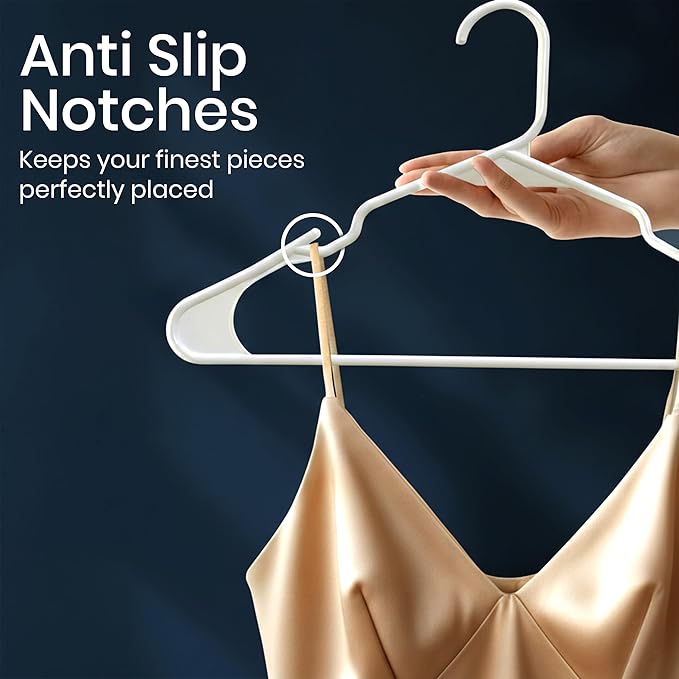 Utopia Home - Plastic Hangers 50 Pack - Space Saving Clothes Hanger - Durable and Strong Closet Organizers and Storage Makes 