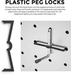 INCLY Pegboard Hooks Set for Hanging Tools, 206PCS Heavy Duty Peg Hook Hanger & Holder Fit 1/4 1/8 Inch Pegboard for Craft As