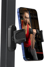 Magnetic Phone Holder for Gym, 360° Adjustable Strong Magnet Base Mount, Universal Magnetic Phone Mount for Workout Recording on All Smartphones
