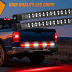 Nilight 60 Inch Emergency Strobe Light Strips with Controller, 384LED Flashing Warning Hazard Safety Rear Window Tailgate Lights for Truck Trailer Construction Plow Pickup Tow SUV Vehicles, Red White