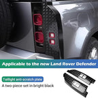 Tail Light Guards for Land Rover Defender 2020-2025 | Gloss Black ABS Lens Protection Covers | Anti-Scratch & UV Resistant | Easy Snap-On Installation for Defender 90 110 130 (Tail Light Cover)