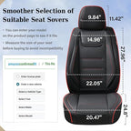 Coverado Car Seat Covers, Front Covers for Cars, Car Seat Cover Front Seats, Car Seat Protector Waterproof, Leather Cushion, 