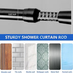 Goowin Tension Curtain Rod 22 to 36 Inch, 5/8" Diameter No Drilling Small Rod, Expandable Spring Loaded Curtain Rods, Rods fo