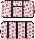Pink Strawberry Car Sun Visor Organizer with Card Holder Car Visor Organizer Fashion Cars Accessories Easy to Store for Cars, SUVs & Trucks