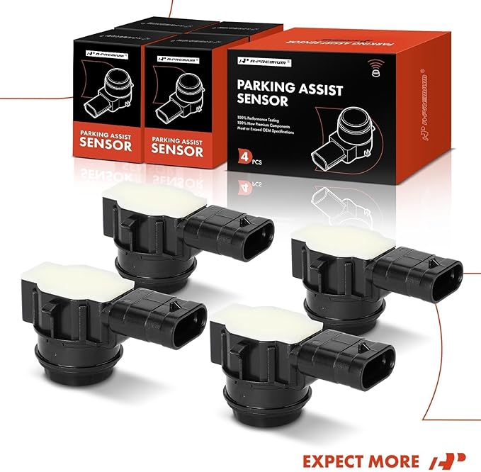 A-Premium 4-PC PDC Reverse Backup Parking Assist Aid Sensor Compatible with BMW Models - 228i, 230i, 320i, 328d, 328i GT xDrive, 330e, 330i, 335i, 428i, 430i, 435i, 440i xDrive Gran Coupe, M-Series