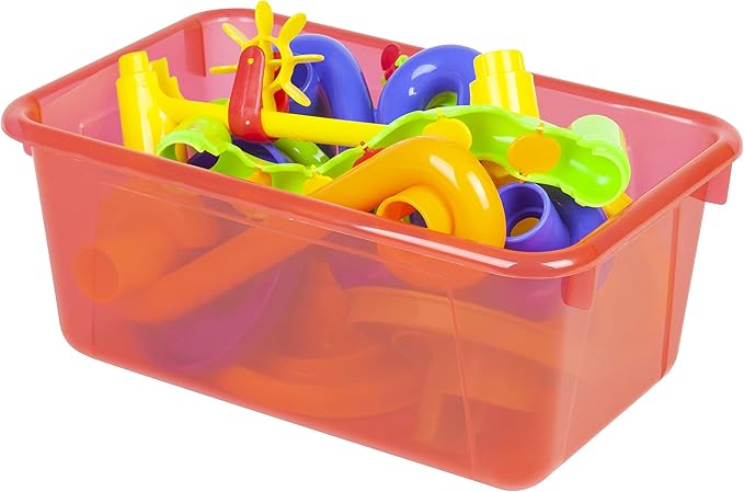 Storex Small Cubby Bin, 12.2 x 7.8 x 5.1 Inches, Assorted Candy, 5-Pack (62490U05C)