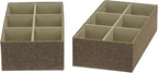 Household Essentials 3 Piece Starter Set, Latte Drawer Organizer, 3 Count (Pack of 2), Brown