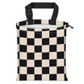 Car Trash Bag Large Hanging Can for Back of Seat, Cute Waterproof Car Garbage Bag for Vehicle, Travelling, Outdoor Cute Black Beige Plaid