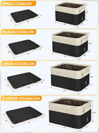 BALEINE 2 Pack Fabric Closet Storage Bins for Shelves, Linen Closet Organizers and Storage, Decorative Baskets for Organizing