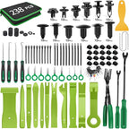GOOACC 238Pcs Trim Removal Tool, Auto Push Pin Bumper Retainer Clip Set Fastener Terminal Remover Tool Adhesive Cable Clips K