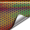 VViViD+ Bio HEX+ Air-Tint Headlight Vinyl Roll (17.9" x 60", Smoke Large Pattern)