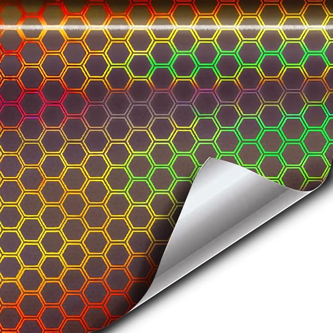 VViViD+ Bio HEX+ Air-Tint Headlight Vinyl Roll (17.9" x 60", Smoke Large Pattern)