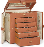 AKOZLIN Huge Jewelry Box Organizer Functional Large Leather Jewelry Storage Case for Women Girls Ring Necklace Earring Bracel