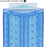 Azar Displays 700220-BLU-2C16 Four-Sided 4”W x 12” Revolving Pegboard Tower Kit Counter Display with 16-Pack of 2 inch Lockin