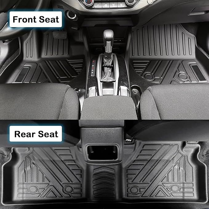 All Weather Floor Mats for 2011-2023 Chrysler 300-RWD & 2011-2022 Dodge Charger, Rubber Heavy Duty Non Slip Floor Liners, Car Mats Full Set 1st & 2nd Rows Maximum Coverage