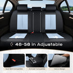Coverado Seat Covers, Car Seat Covers Full Set, Leather Seat Covers for Cars, Car Seat Protector, Black Car Seat Covers Front