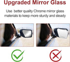 Passenger Side Mirror Glass Compatible with Ford F150 2022 2023 Mirror - With Rear Holder，Blind Spot Detection, Power Heated
