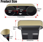 IOKONE Car Cup Holder, Auto Front Seat Organizer, Multifunctional Cup Drink Holders with PU Leather Cover, Gap Filler Storage Box Coin Bucket Console Side Pocket Cell Mobile Phone Holder(Slim-Beige)