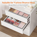 Lifewit Drawer Organizer Clothes for Closet 32 Pack, 3 Sizes Underwear Wardrobe Drawer Dividers, Fabric Foldable Dresser Stor