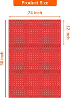 TORACK 3 PCS Metal Pegboard Panels(12x24 inch) for Wall Garage Tools Storage Pegboard System for Workbench, Modular Peg Board