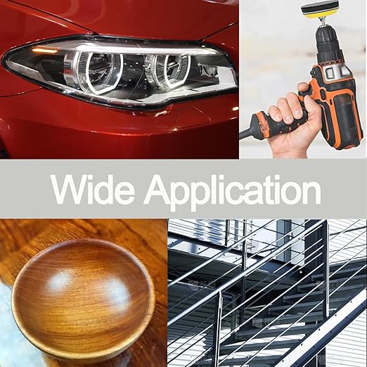 3 Inch Sanding Disc Drill Polishing Kit Sanding Attachment, 150 Pcs Wet Dry Car Headlight Restoration Kit Hook and Loop Sandp