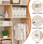 WOWBOX Sheet Organizers and Storage,Closet Bed Sheet Organizer Under Bed Storage and Organization with Label Cards & Clear Wi