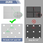 WALMANN 6-Pack 12"x16" Metal Pegboard Panels for Garage, Tool Organizer Pegboards for Pegboard Hooks - Compatible with 1/8" &