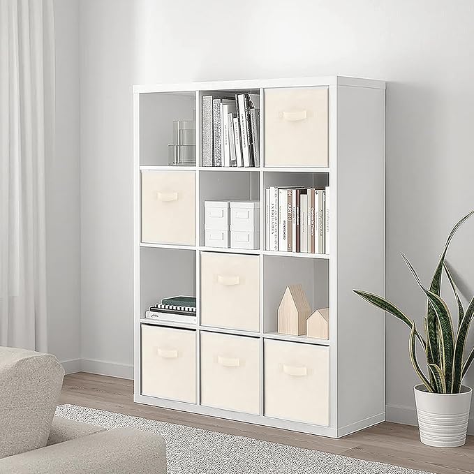 Criusia Large Storage Cubes, 13 Inch Cube Storage Bins for Shelves Closet Nursery Bedroom - 10 Pack Collapsible Storage Baske