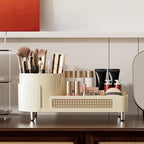 Booklov Roating Makeup Caddy Organizer for Vanity, Large Capacity Cosmetic Display Case, Clear Acrylic Countertop Beauty Stor