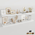 Fun Memories White Deep Floating Shelves, 72 x 12 Inch Long Wall Shelves, Large Display Shelf & Storage Shelf, Wood Floating 